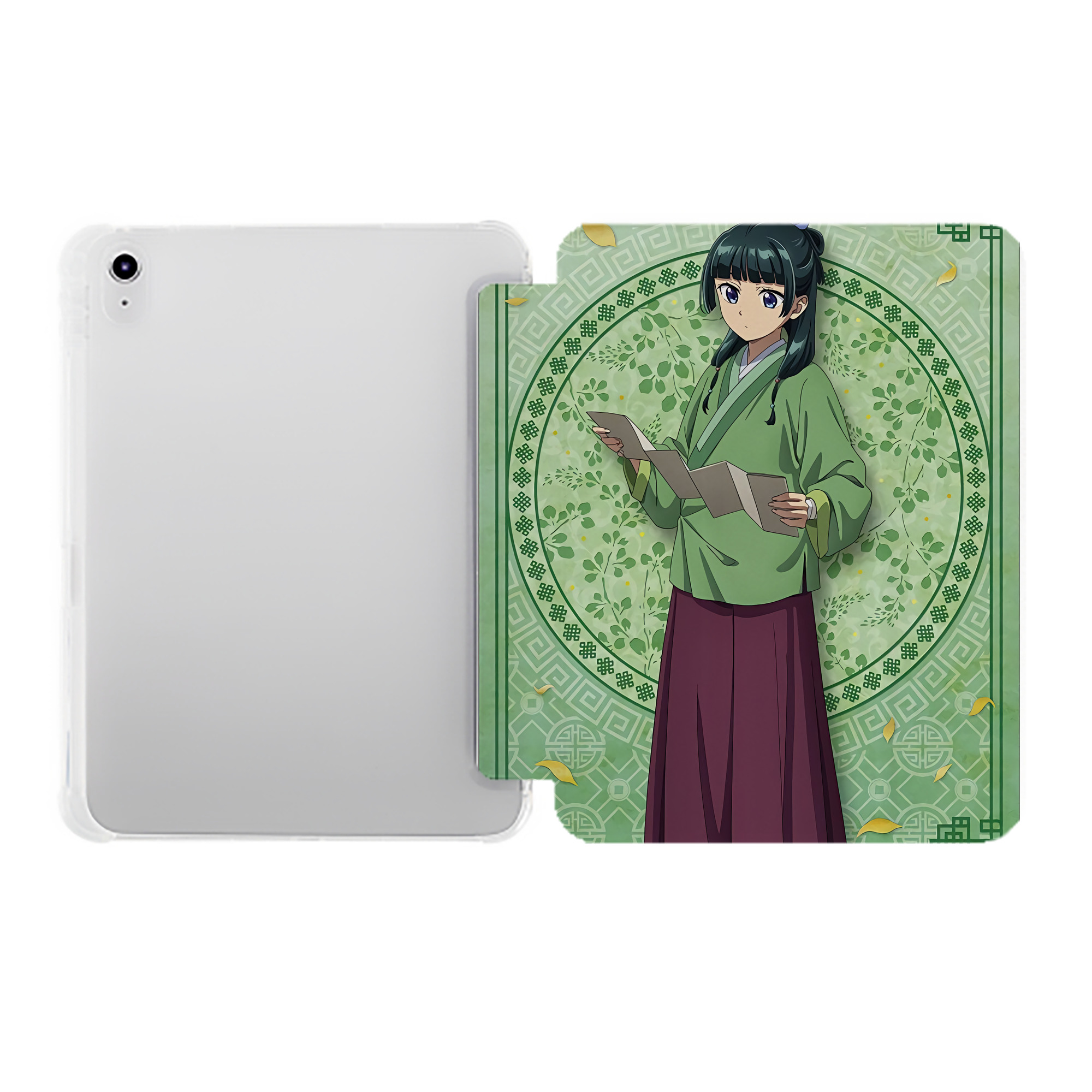 （画像用） 薬屋のひとりごと The Apothecary Diaries IPad ケース ペン収納付き 三つ折りスタンド PUレザー×シリコン 対応機種9.5/10.5/10.9インチ